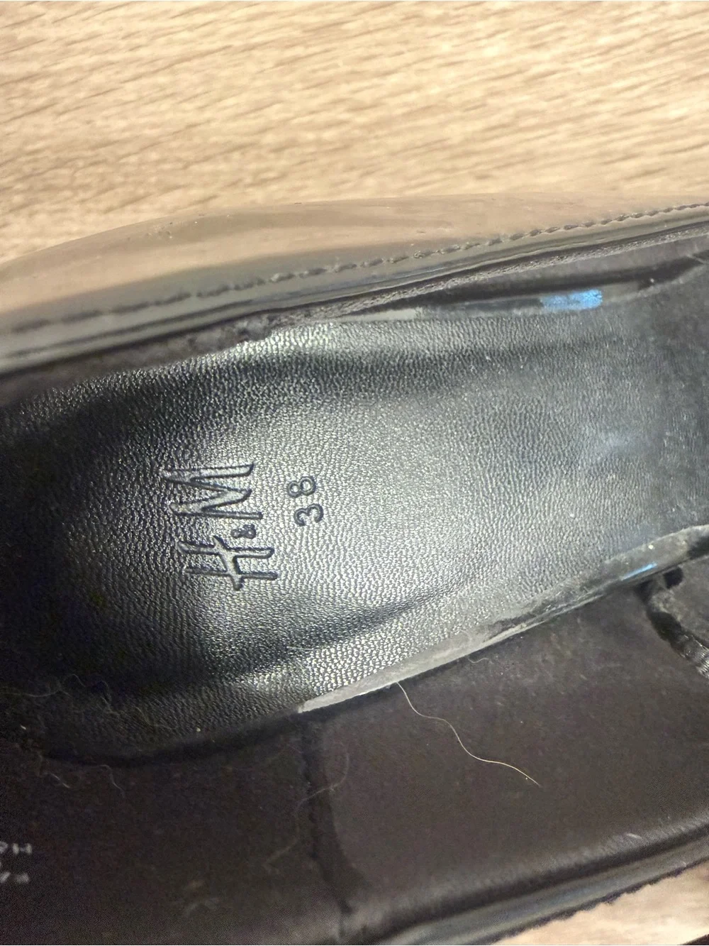 H&M Black Patent Pointed Toe Heels
